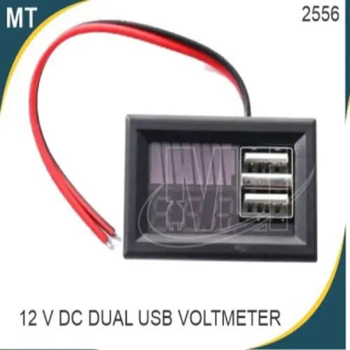 LCD Digital Battery Voltmeter Indicator with Dual USB 12V To 5V Step-down