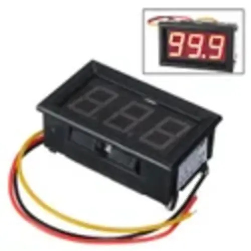Panel Mount LCD Display Voltmeter 12V DC for Battery Test