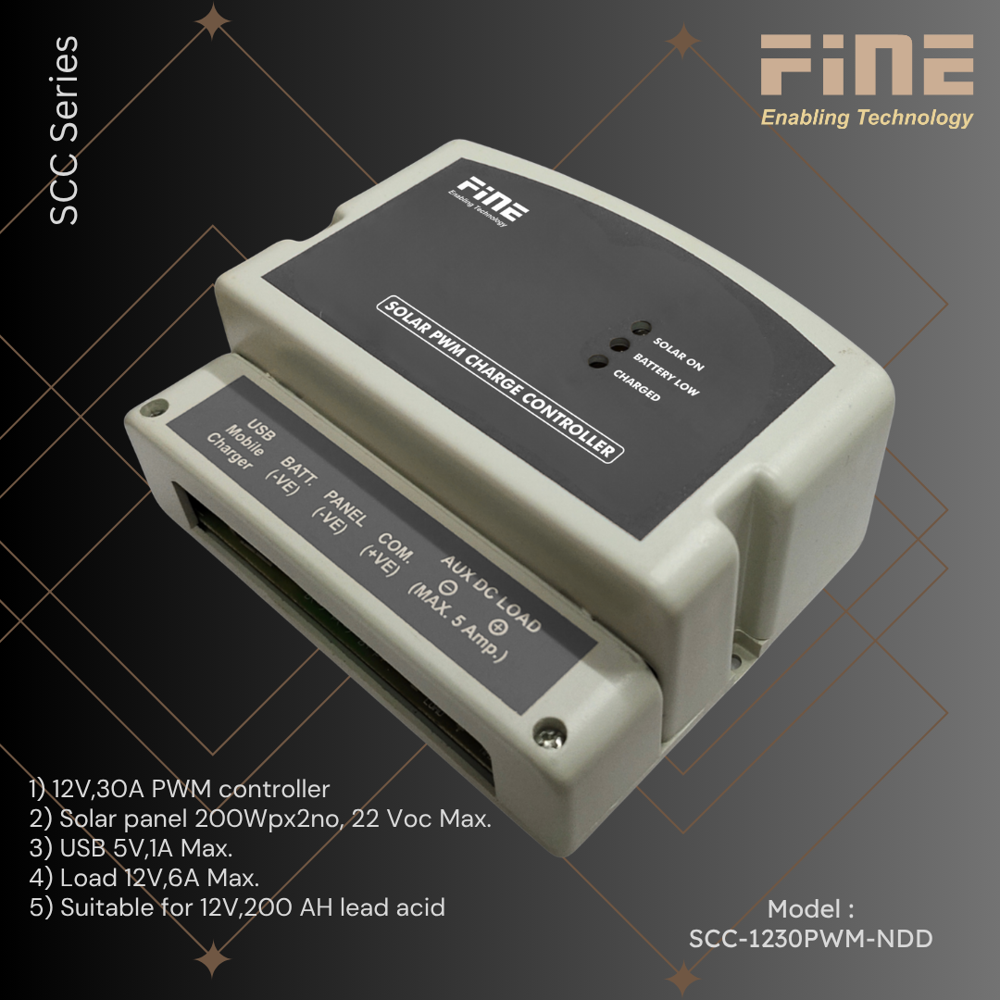 Solar Charge Controller - Color: Black