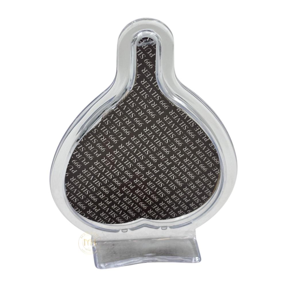 999 Silver Photo Frame Stand Of God Ganesh Ji For Gifting And Decoration