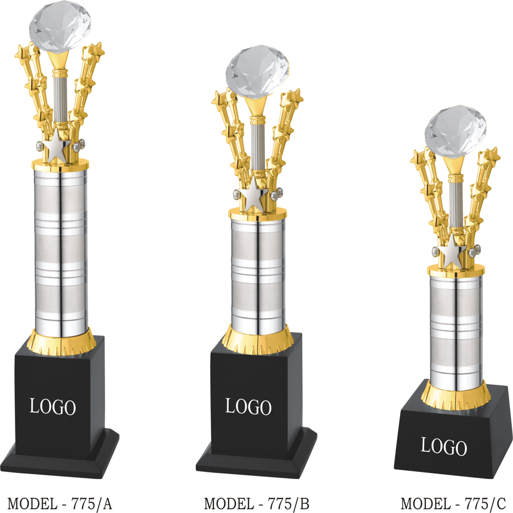 Gold Plated Metal Trophy
