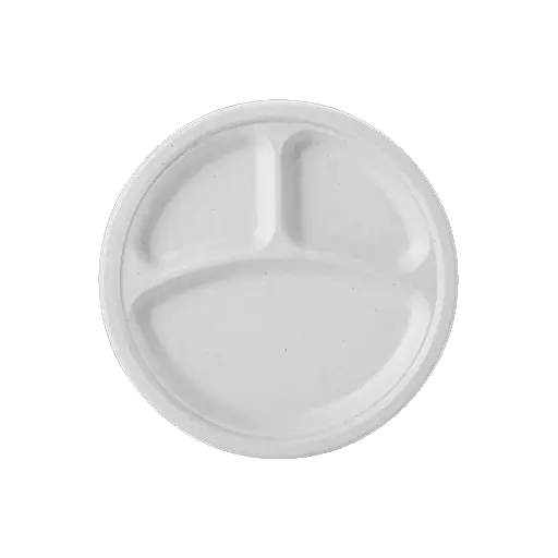 9 Inch White 3CP Round Plate