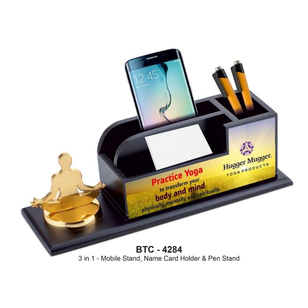 Wooden Table Top With Pen Stand - Material: Mdf/Wooden
