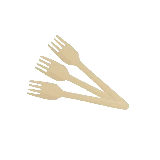 140mm Brown Wooden Fork