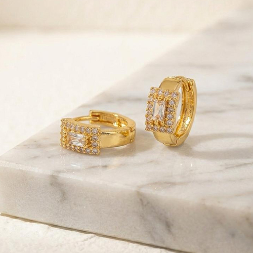 Micro Gold Plated Huggie Earrings