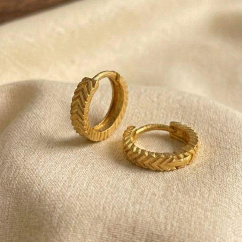 Micro Gold Plated Huggie Hoop Earrings