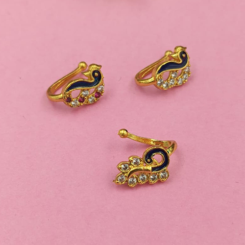 Micro Gold Plated Meenakari Nosepin