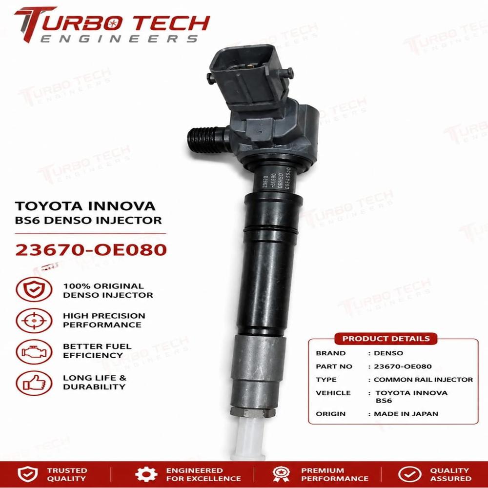 Toyota Innova Bs6 Denso Injector  23670Oe080 - Dimension (L*W*H): 5  Meter (M)