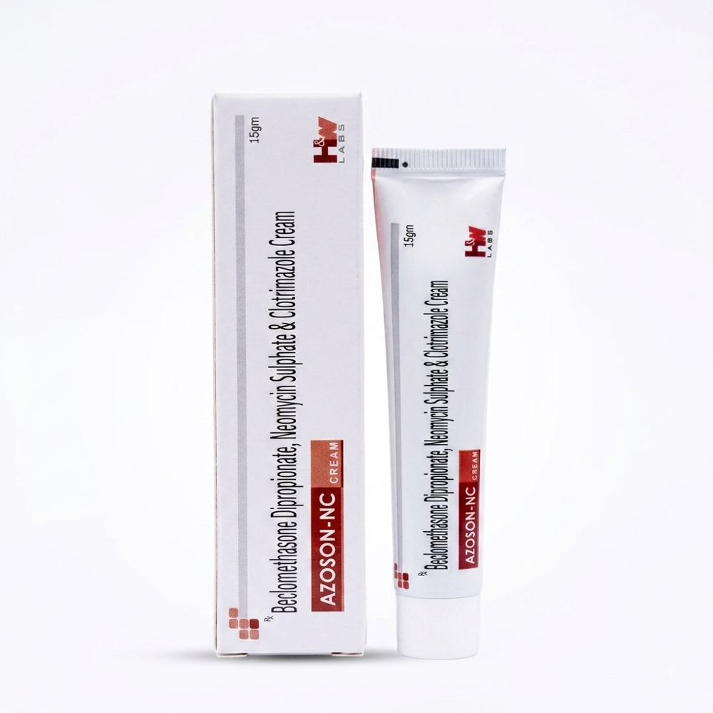 AZOSON-NC Beclomethasone Dipropionate , Neomycin Sulphate & Clotrimazole Cream 