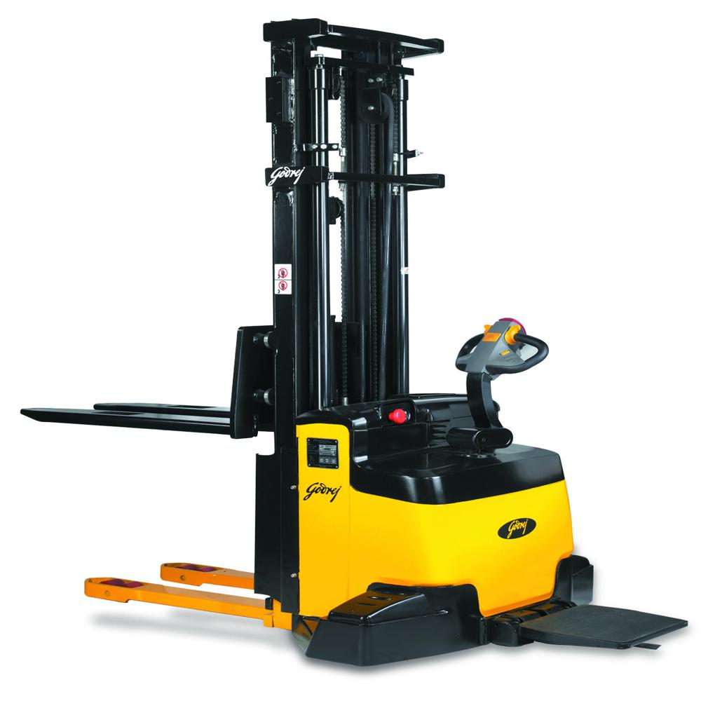 Fully Electric Stacker - Color: Yellow/black