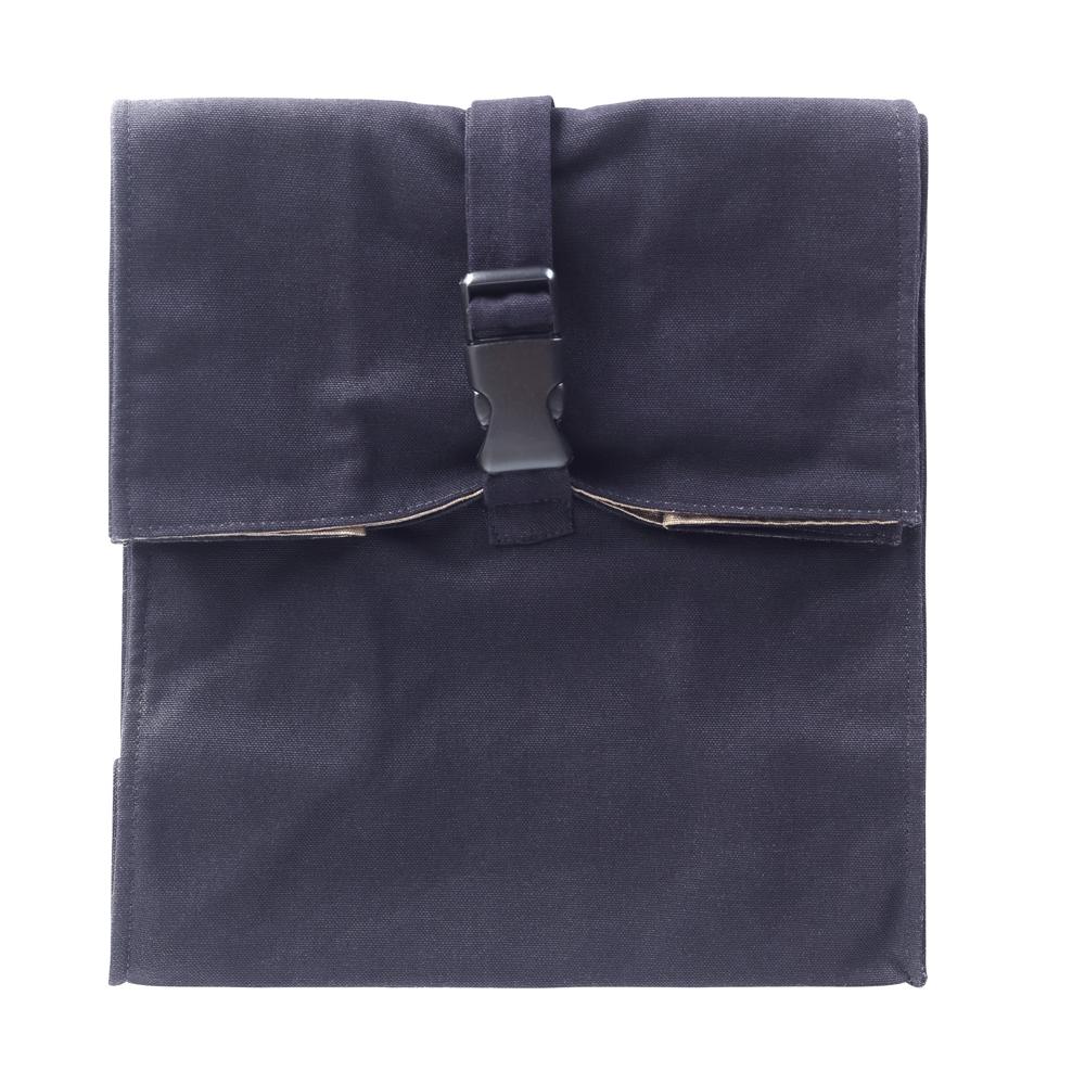 Black Canvas Roll-Up Tiffin Bag