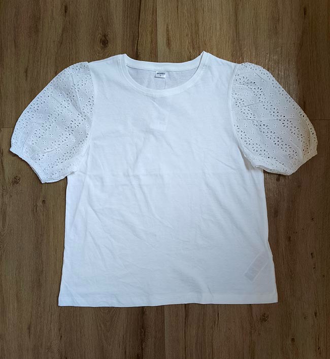 W13703 | Ladies Crochet Sleeve Tops