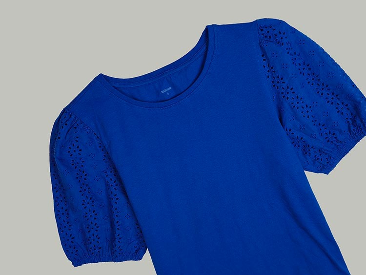 W13703 | Ladies Crochet Sleeve Tops