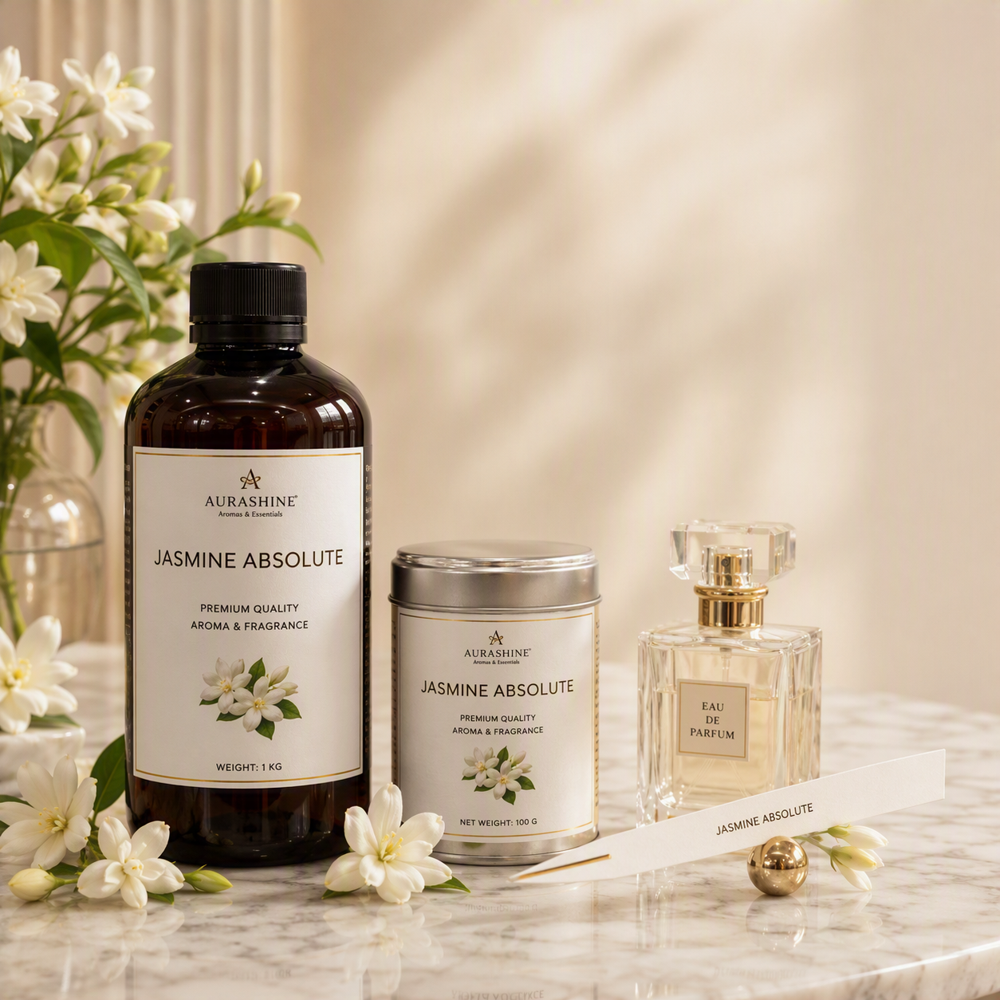 Aditi Essentials - Jasmine Absolute Extract, Fragrance Compound For All Ages | Boosts Memory, Made From Flowers And Leaves, 1 Year Shelf Life