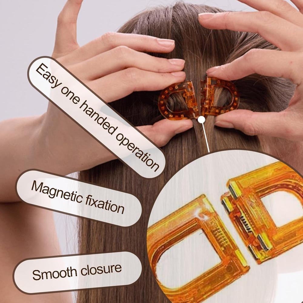 Oval Geometric Plastic Hair Claw Clip Set