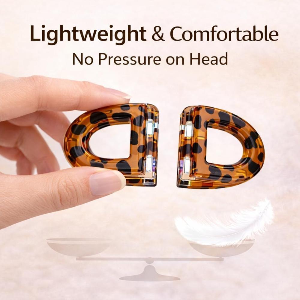 Oval Geometric Plastic Hair Claw Clip Set