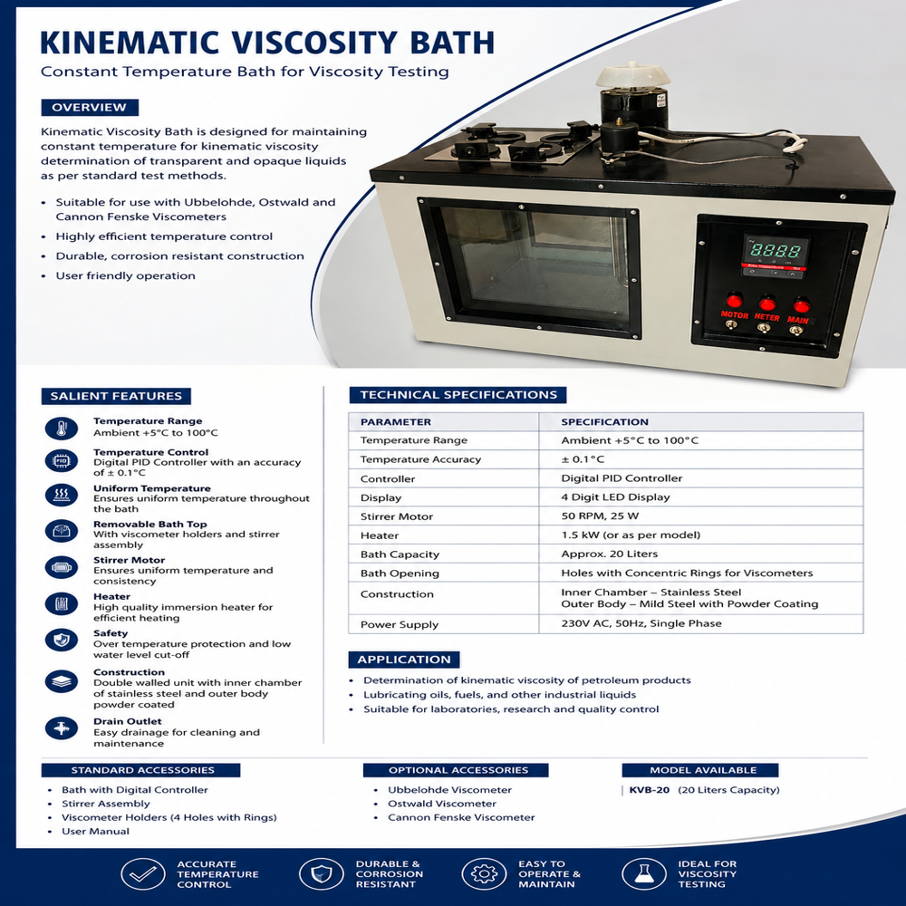 Kinematic Viscometer Bath