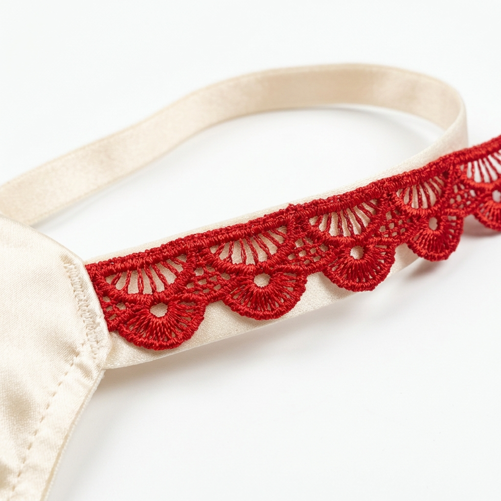 10mm Red Guipure GPO Lace Trim for Saree Border Blouse Sleeves Garment Decoration