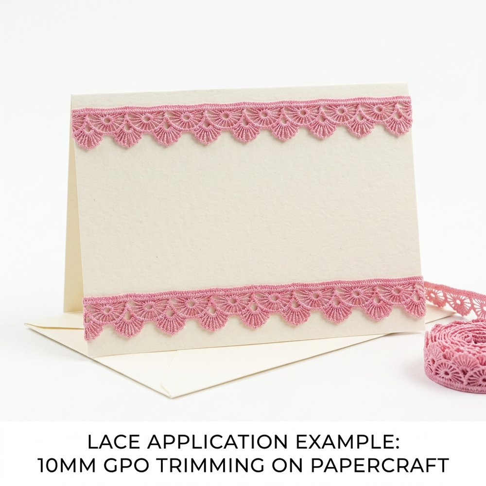 15mm Baby Pink Guipure GPO Lace Trim for Kids Wear Hairbands Garment Decoration