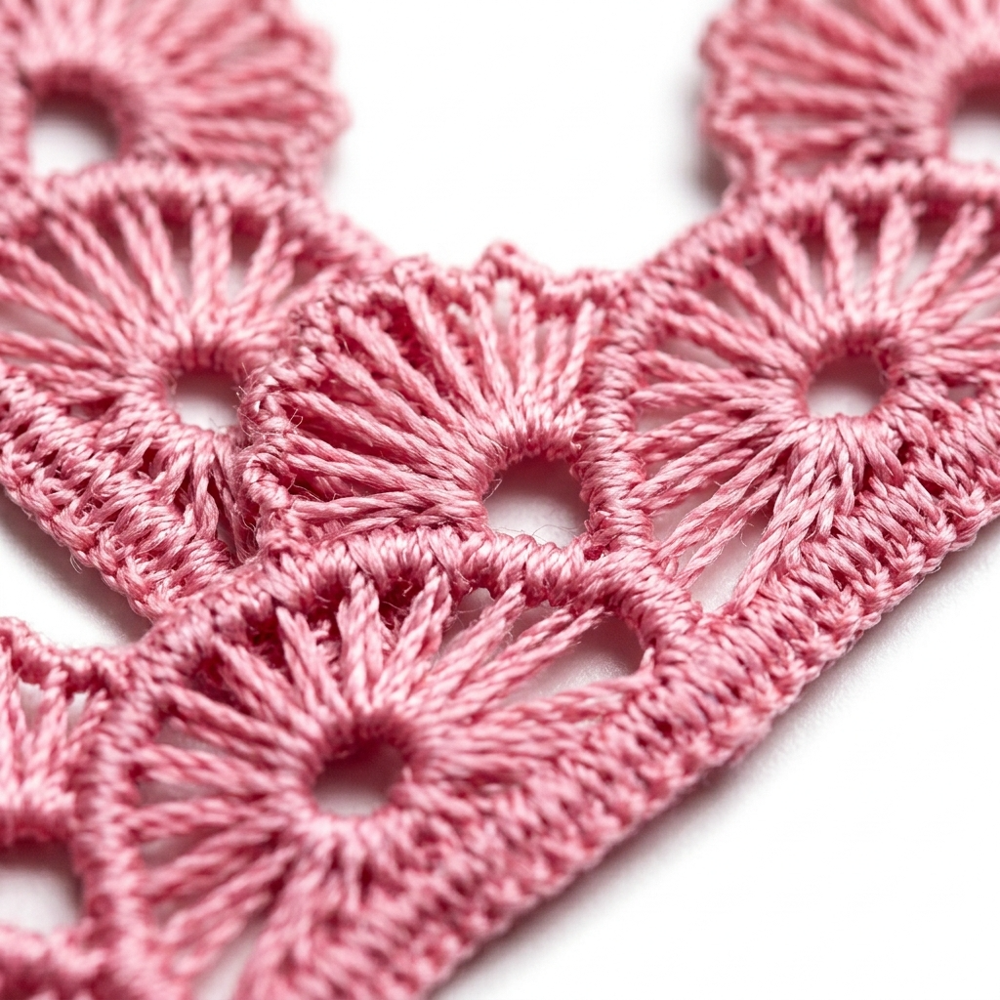 15mm Baby Pink Guipure GPO Lace Trim for Kids Wear Hairbands Garment Decoration