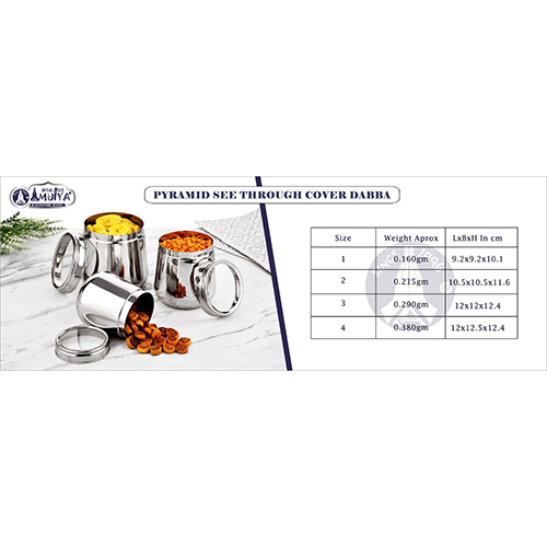 Pyramid See Through Cover Dabba
