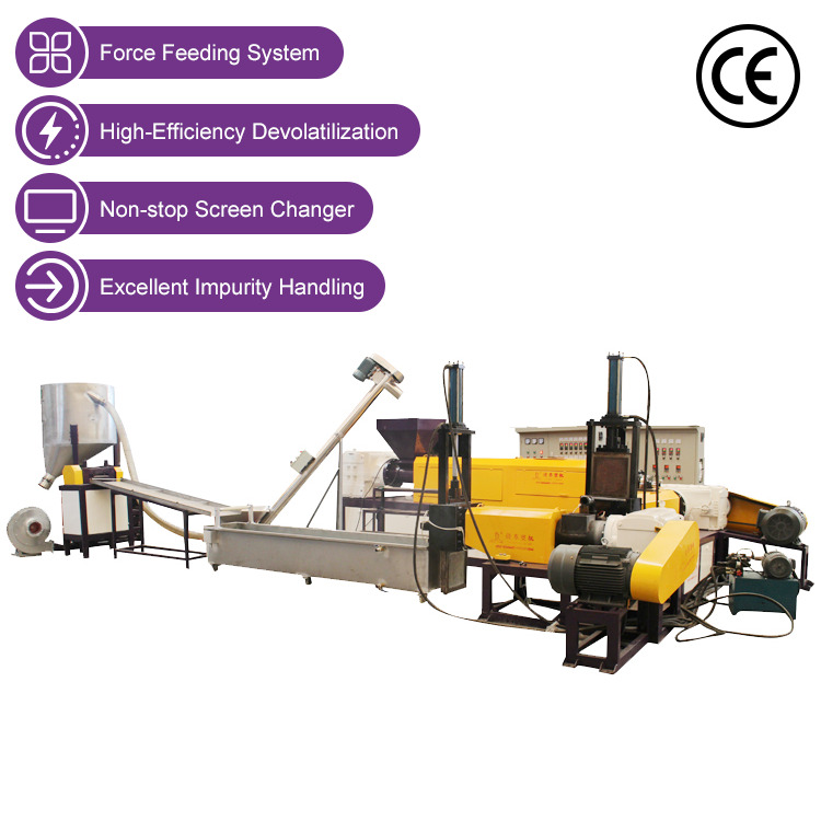 Pelletizer Waste Plastic Strip Granulator Plastic Recycling Machine