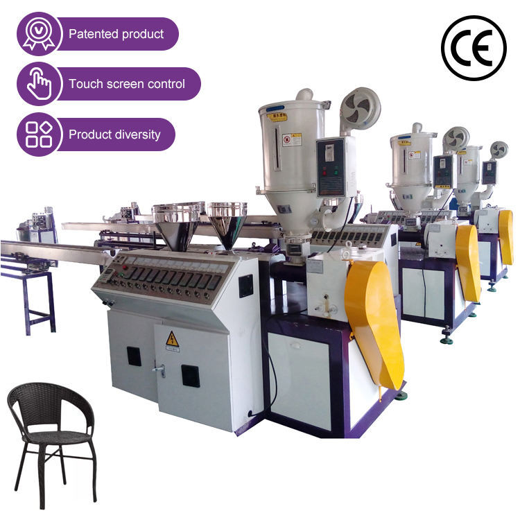 High Quality PP PE Furniture Rattan Extruder Plastic Artificial Rattan Making Machine