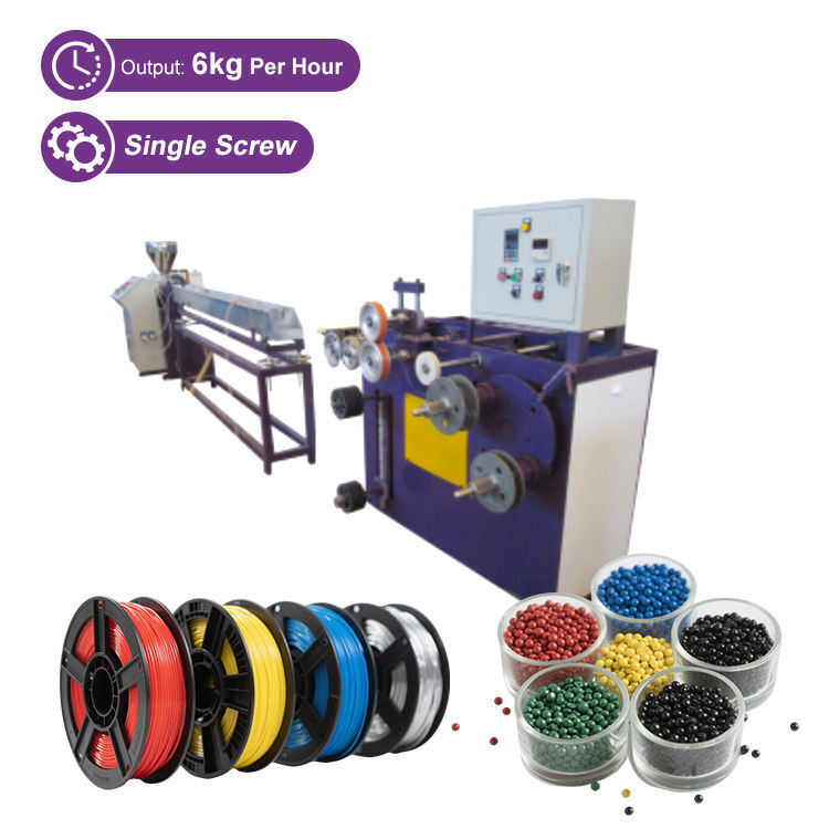 Lab Small Desktop Plastic Fiber Making Machine 3D Printer Filament Extruding Machine