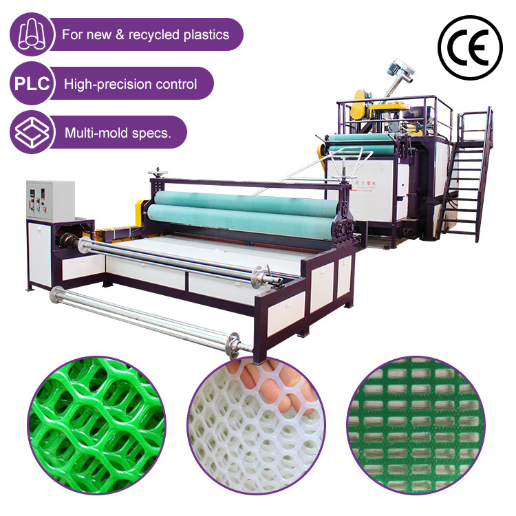 Single Screw 30 Kw Motor Plastic Energy Saving Net Extruder Machine