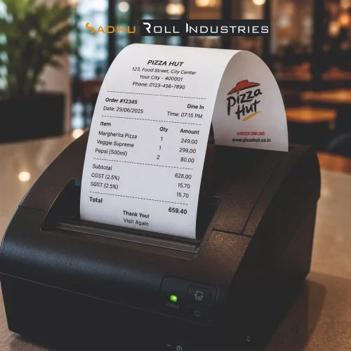 79Mm Logo Printed Thermal Paper Roll (Pre Printed Pos, Billing Paper Roll) - Advantage: Retail