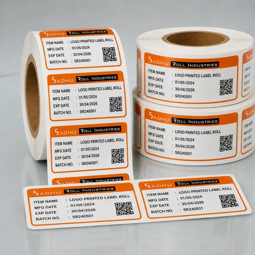 Pre Printed Barcode Label Roll (Pre Printed Label Roll) - Application: Fmcg