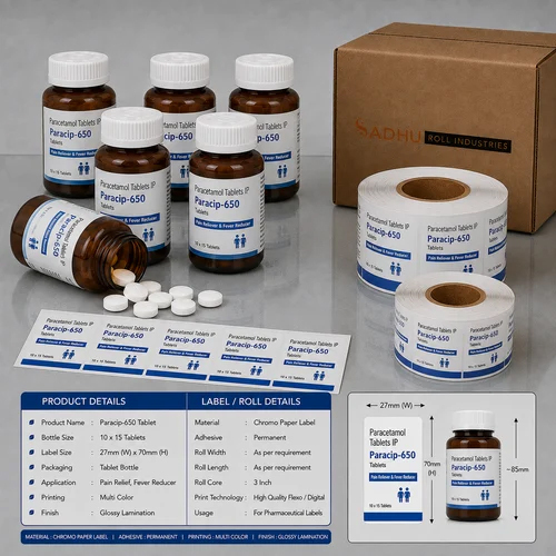 Pharmaceutical Product Label - Coating Type: Gloss Coating