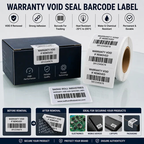 Warranty VOID Seal Label Roll