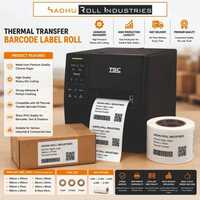 Plain Thermal Transfer Barcode Label Roll (chromo Paper Label)