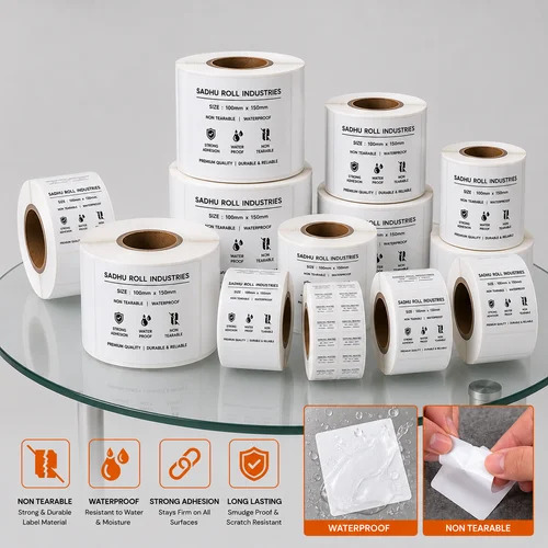 Avery Thermal Transfer Barcode Label Roll (Avery White Polyster Label) Non Tearable