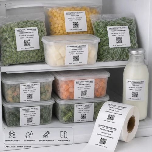 Frozen Label (Thermal Transfer Waterproof Polyester Label) Deep Freezer Label (Polyster, Pp)