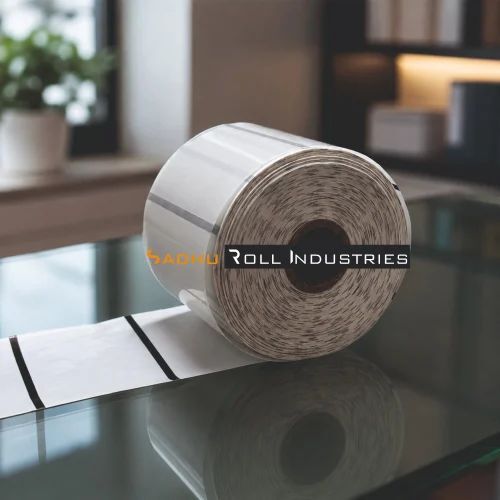 Plain Thermal Transfer Barcode Label Roll (Transparent Pp Clear Label With Black Mark)