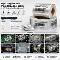 High-temperature Pet Polyester Barcode Labels (high Temperature Barcode Label)