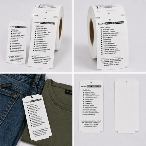 50Mm X 100Mm_Label Tag Roll For Label Printer - Synthetic Material - Coating Type: Thermal Transfer