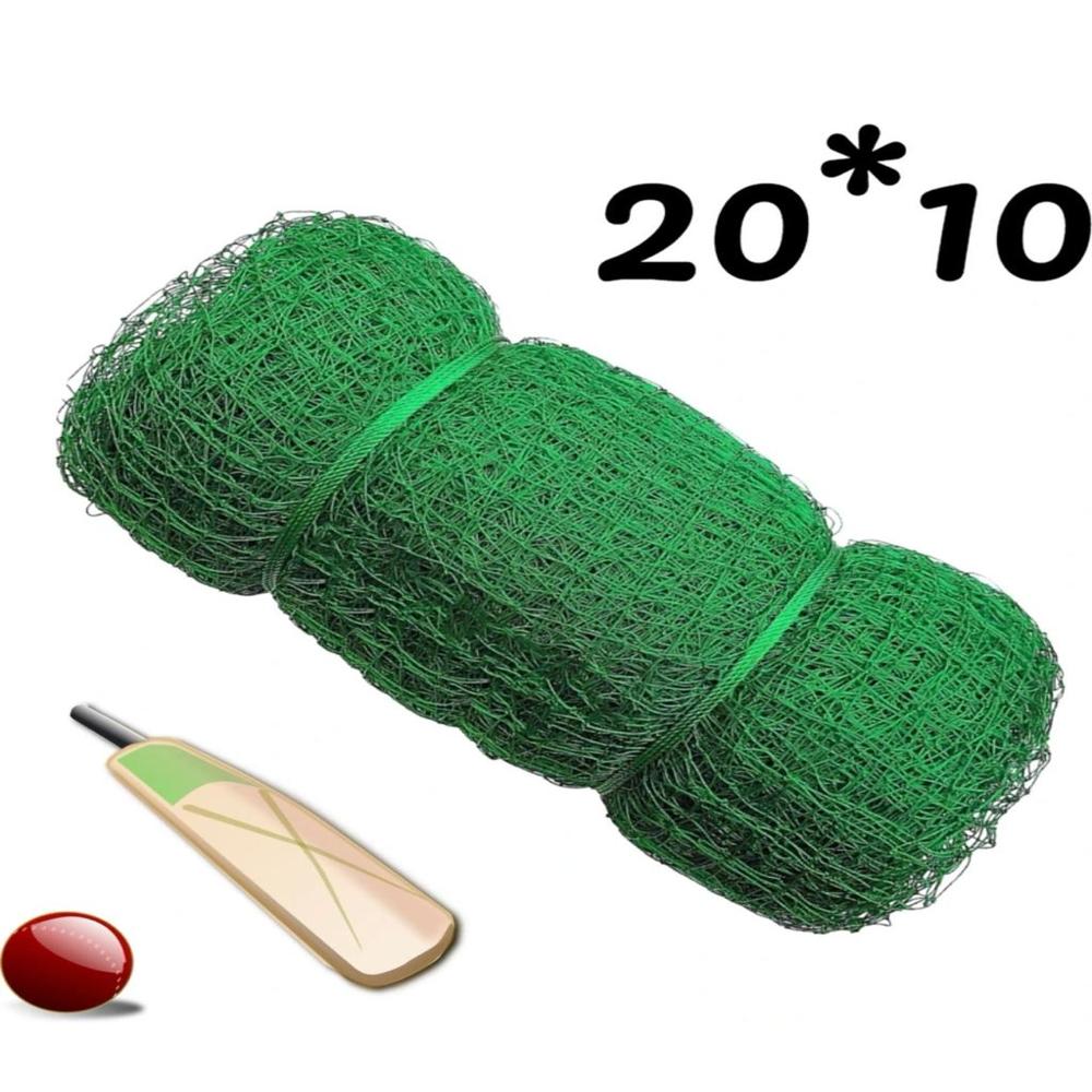 0.5 Heavy-Duty Cricket Training Net - UV-Resistant Nylon for Outdoor Use (20*10 Ft) Cricket Net (Green)