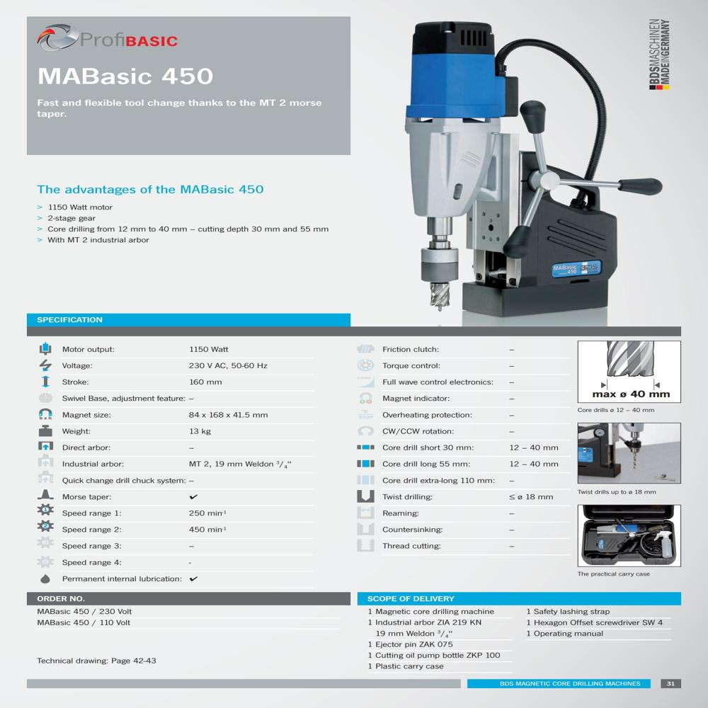 BDS HEAVY DUTY MABasic 450 UPTO 40mm