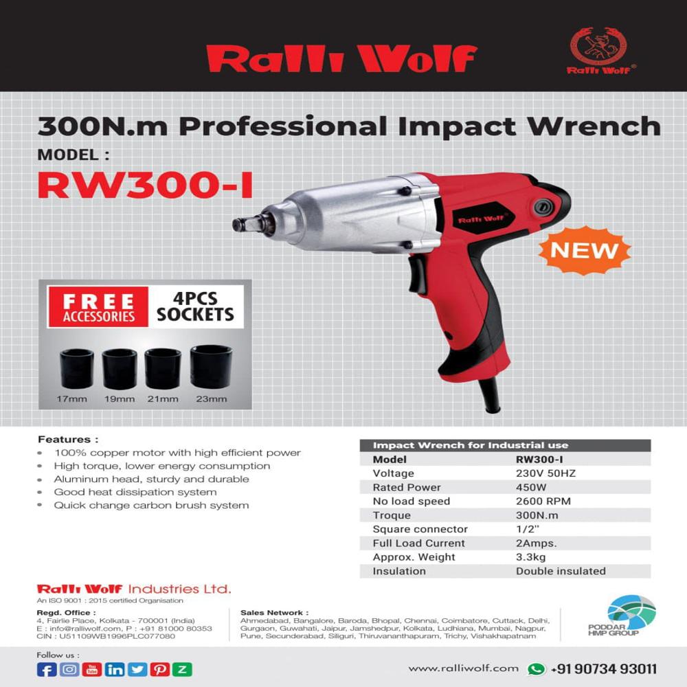 Ralliwolf 300N.M Impact Wrench - Material: Fibre