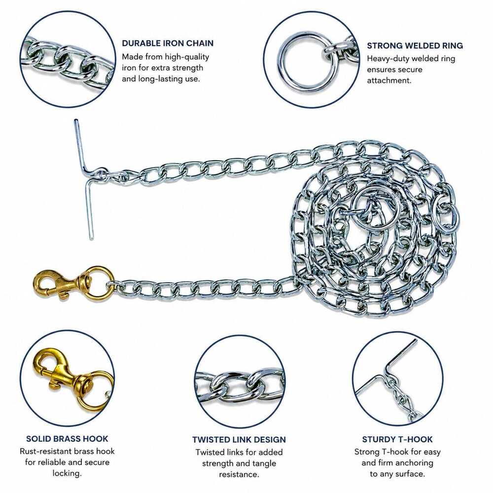 Dog Chain With Brass Hook