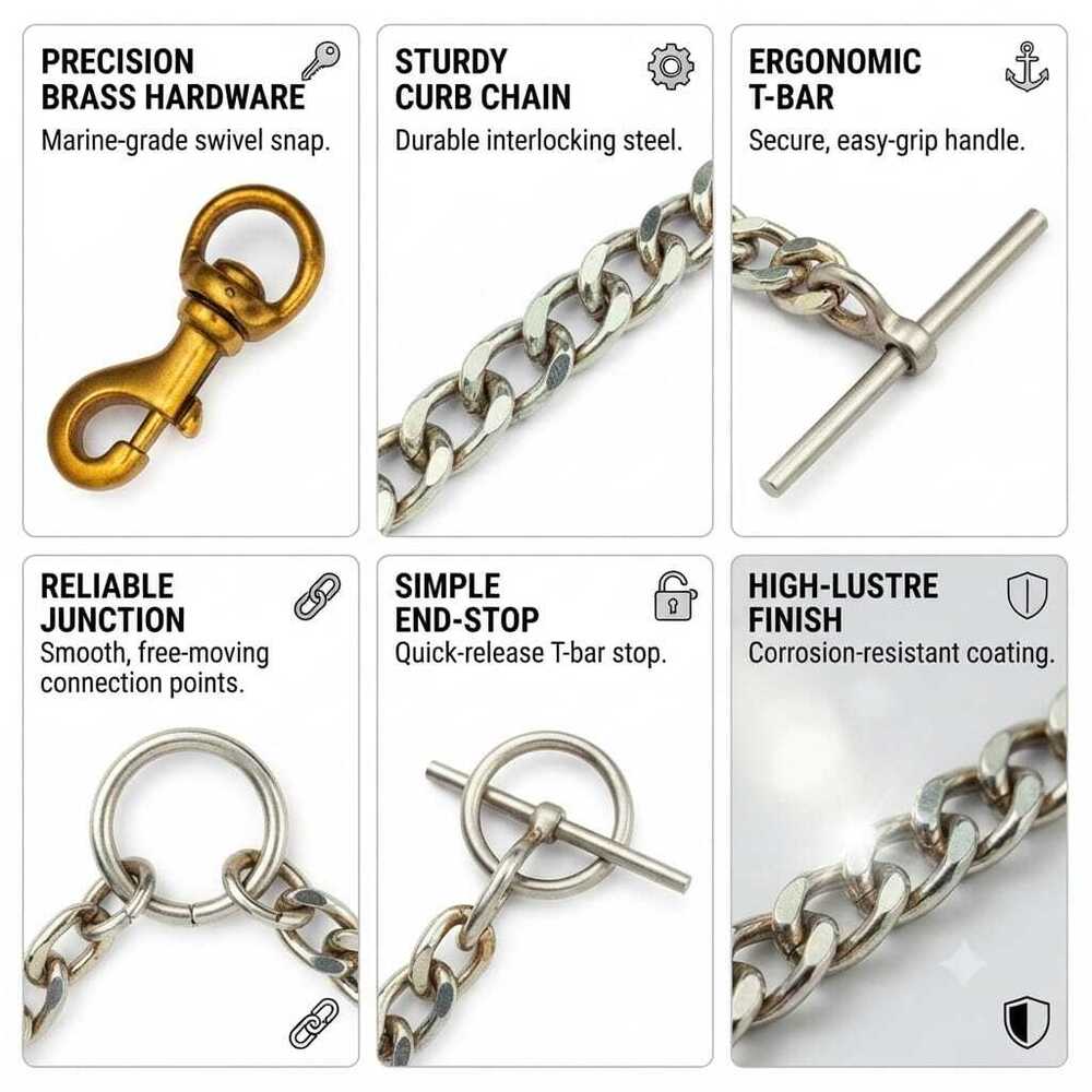 Dog Chain & Brass Hook