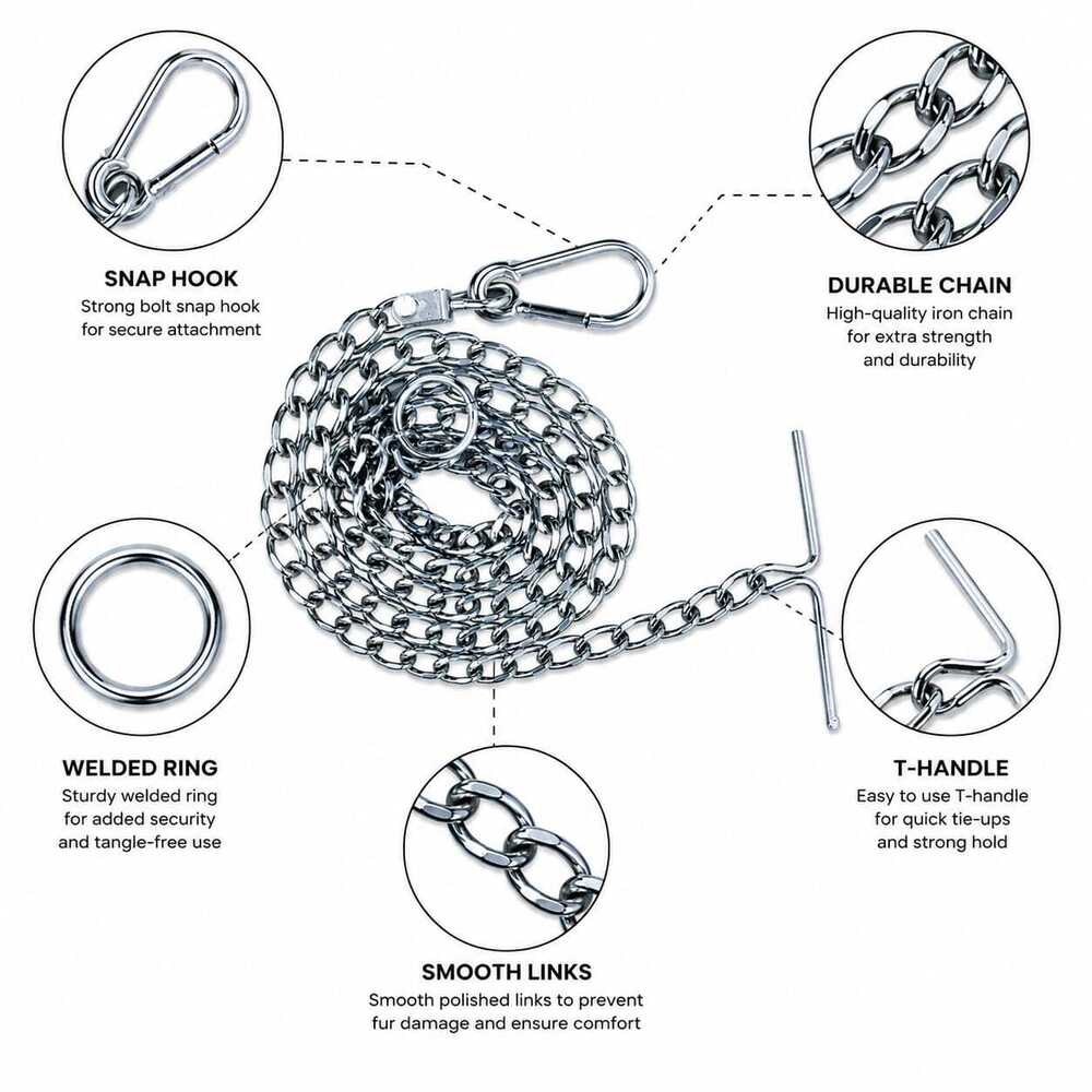 Dog Chain With Snap Ballan Hook