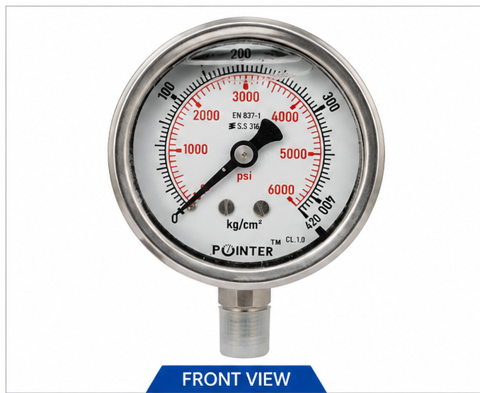 Pointer Hydraulic Pressure Gauge - Color: Customized