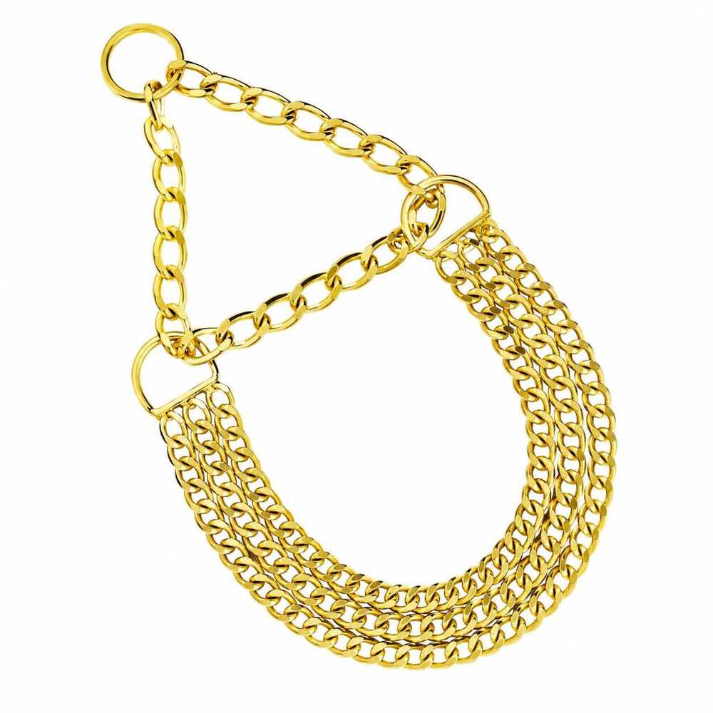 Dog Chain Choke Collar & Color Yellow Gold