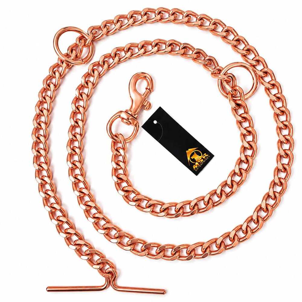 Dog Chain & Brass Hook Rose Gold