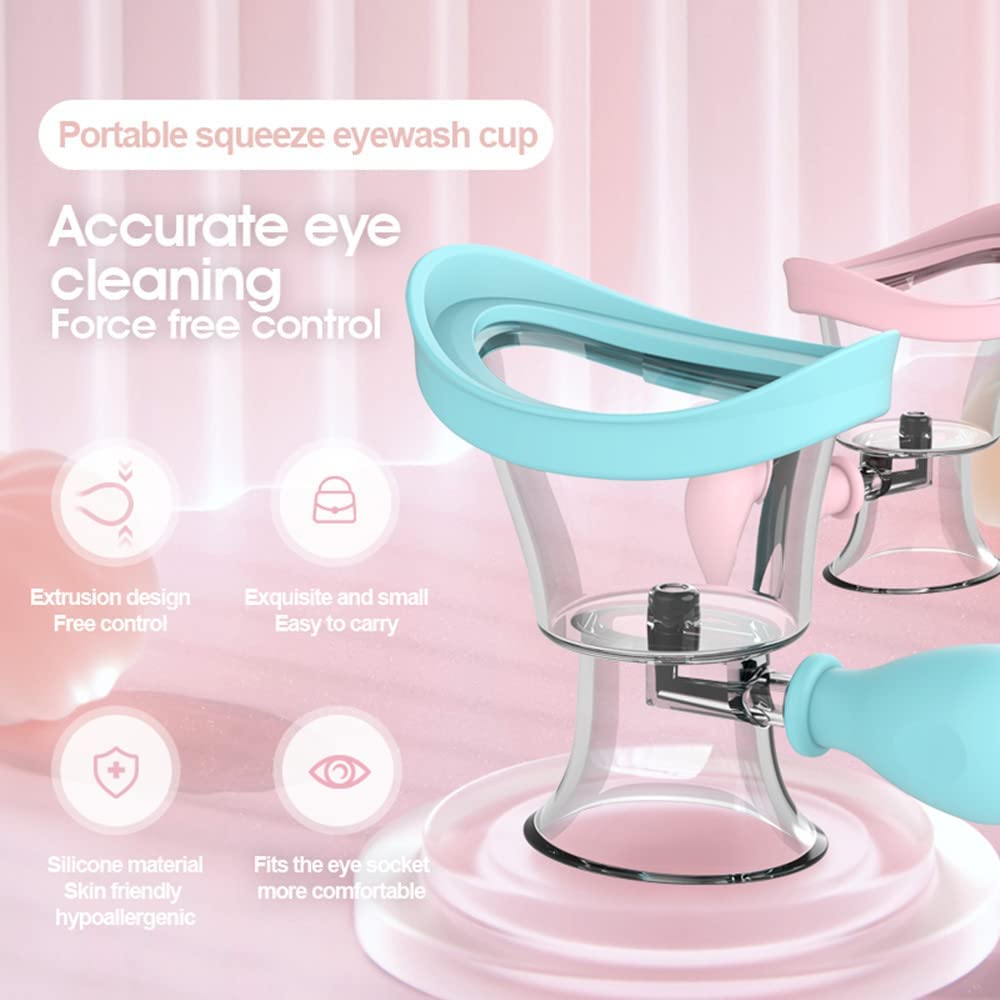 Portable Silicone Manual Air Pressure Eye Wash Cup