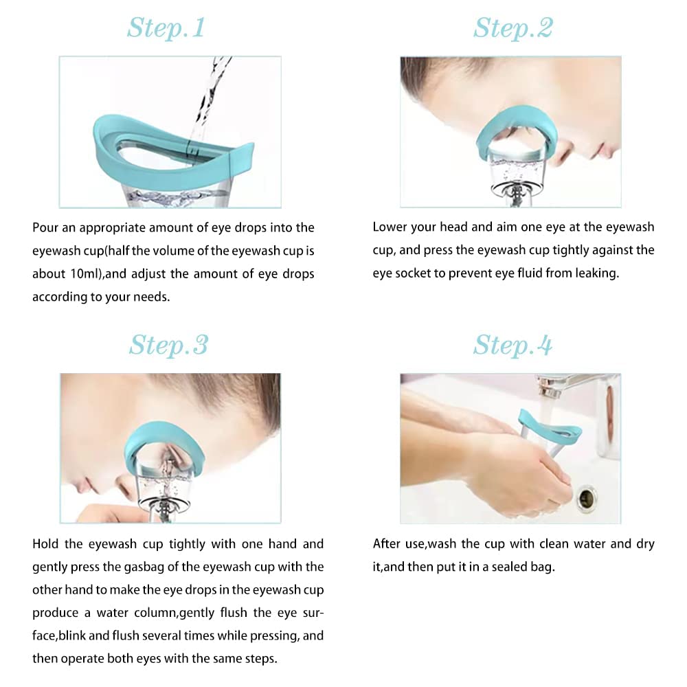 Portable Silicone Manual Air Pressure Eye Wash Cup